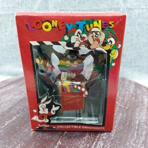 Looney Tunes Christmas Collectible Ornament Featuring Taz Holiday Decor